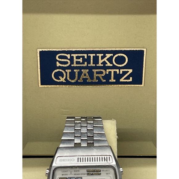 VTG 1978 Seiko A159-5009 LCD DIGITAL Chronograph Watch with Box Rare - Picture 3 of 12